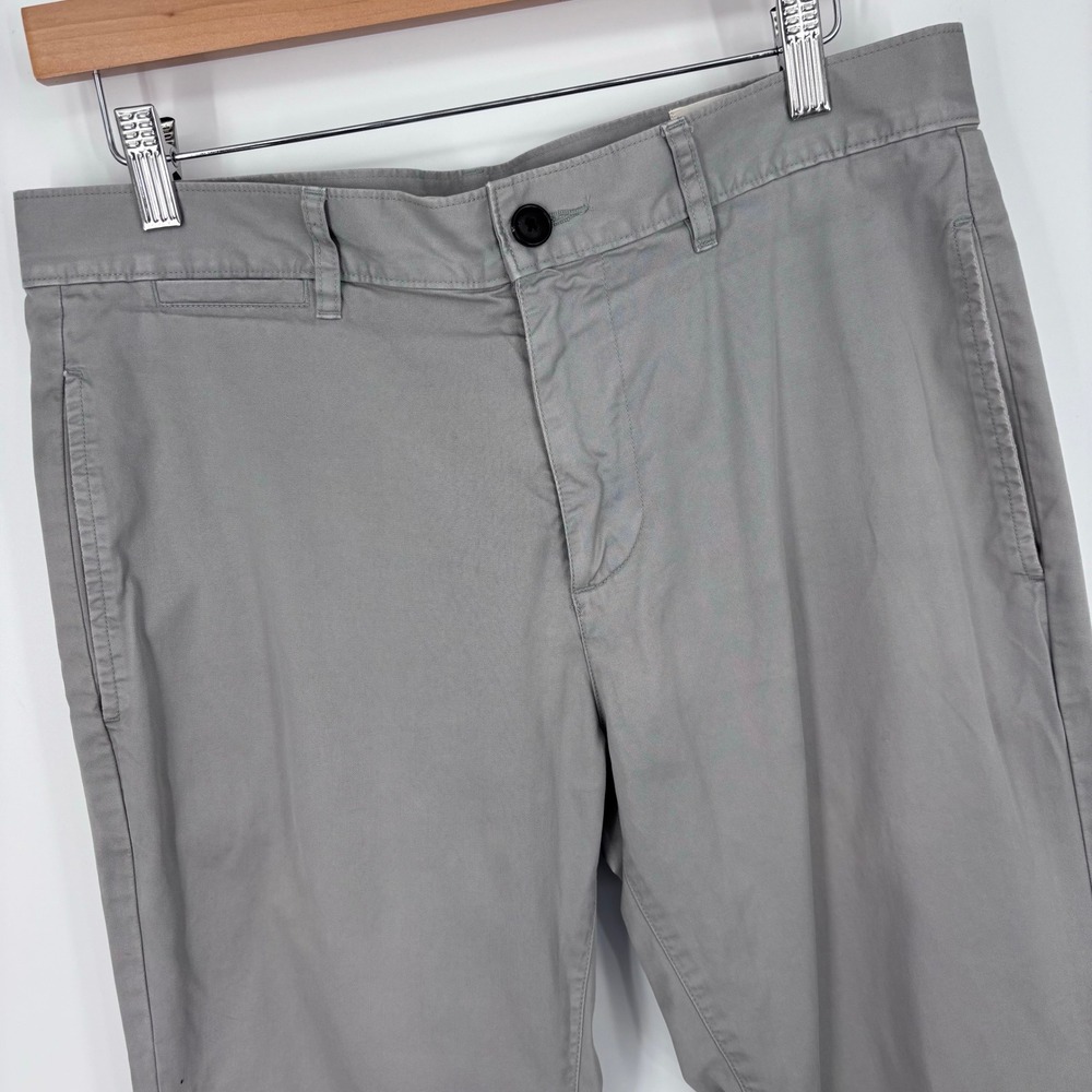 Billy Reid Leonard Chino Pants Mens 31x27 (Tag 30) Grey Cotton Straight Trousers